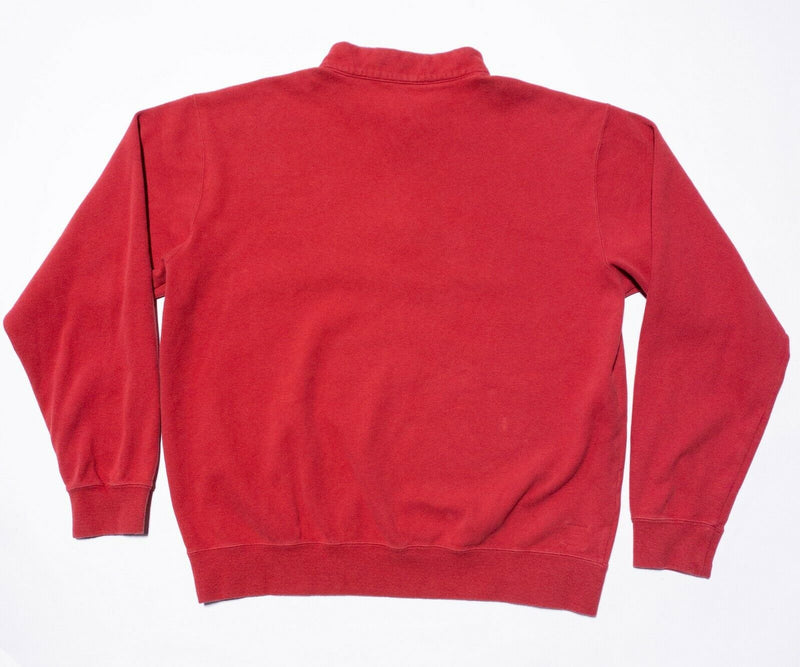 Peter Millar Crown Sport 1/4 Zip Sweatshirt Red Pullover Golf Men's XL