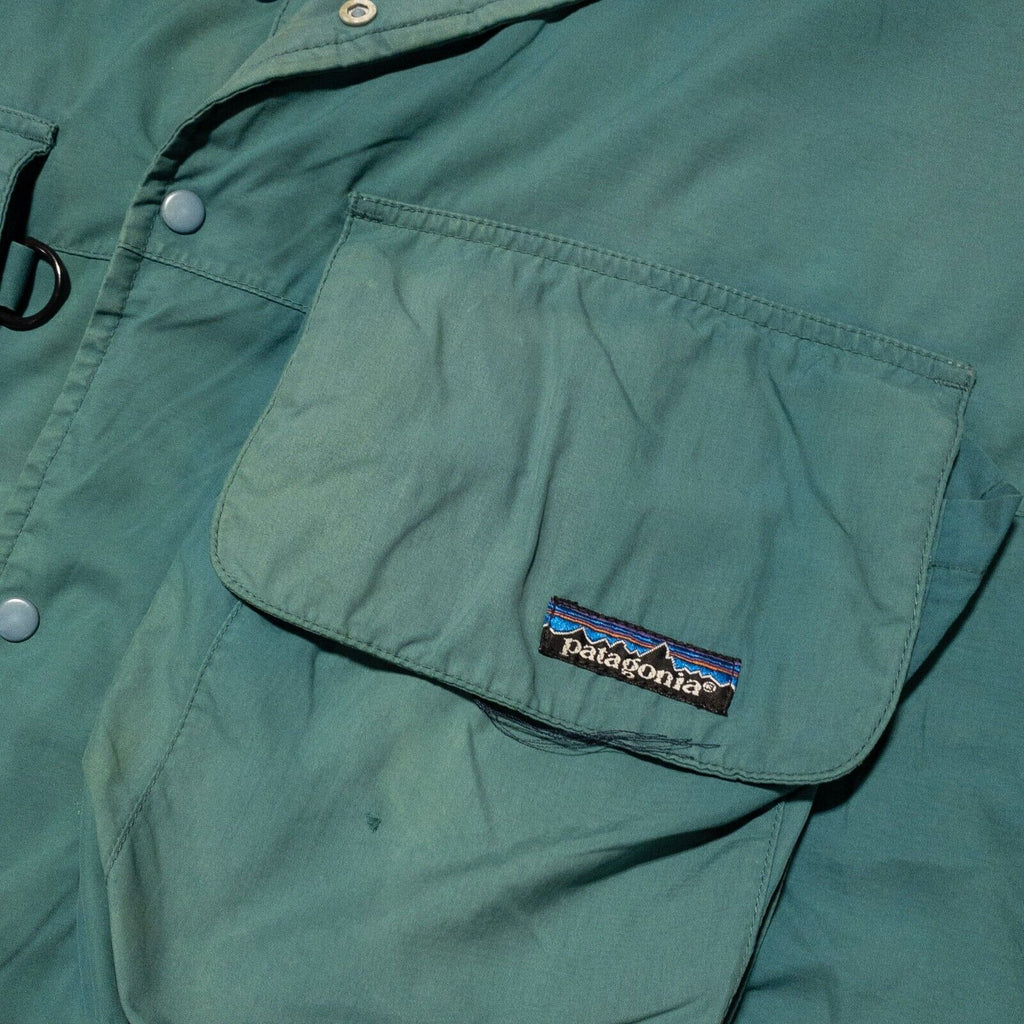 Patagonia Fly Fishing Jacket Men's Large Vintage 90s Pockets Green Wor