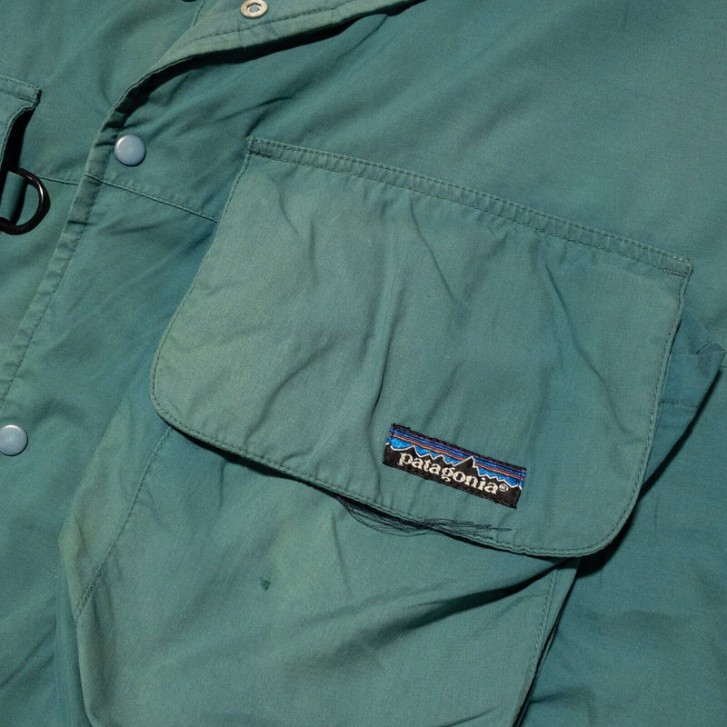 Patagonia Fly Fishing Jacket Men's Large Vintage 90s Pockets Green Wor