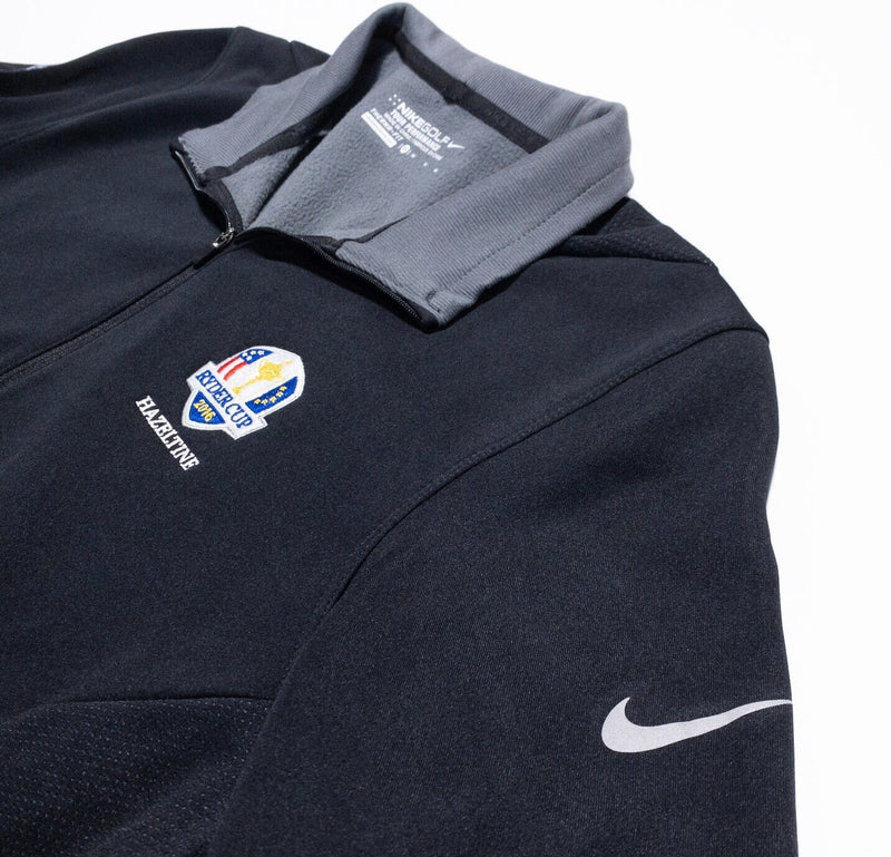 Ryder Cup Nike Golf Jacket Men's Medium  Tour Performance 1/4 Zip Pullover Black