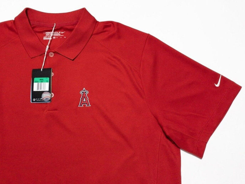 Los Angeles Angels Men's XL Nike Golf Tour Performance Polo Shirt Red Wicking LA