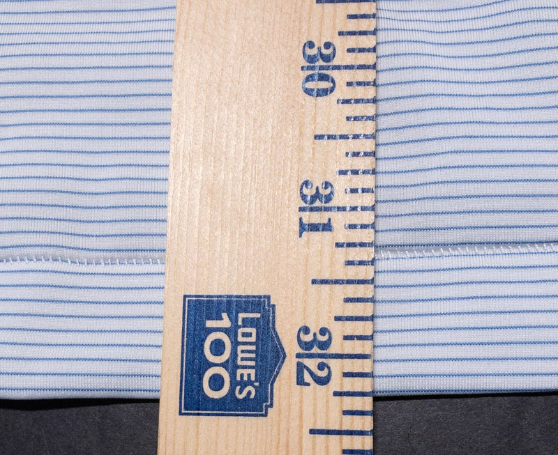 Peter Millar Summer Comfort Polo Medium Mens Shirt Blue Stripe Whistling Straits