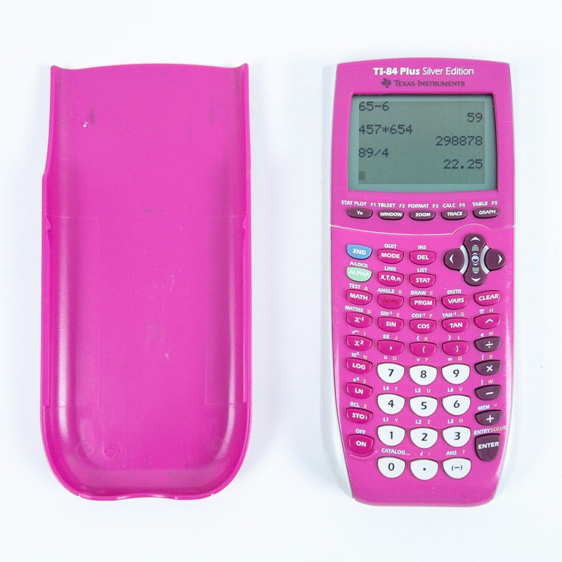 TI-84 Plus Silver Edition Pink Graphing Calculator Texas Instruments