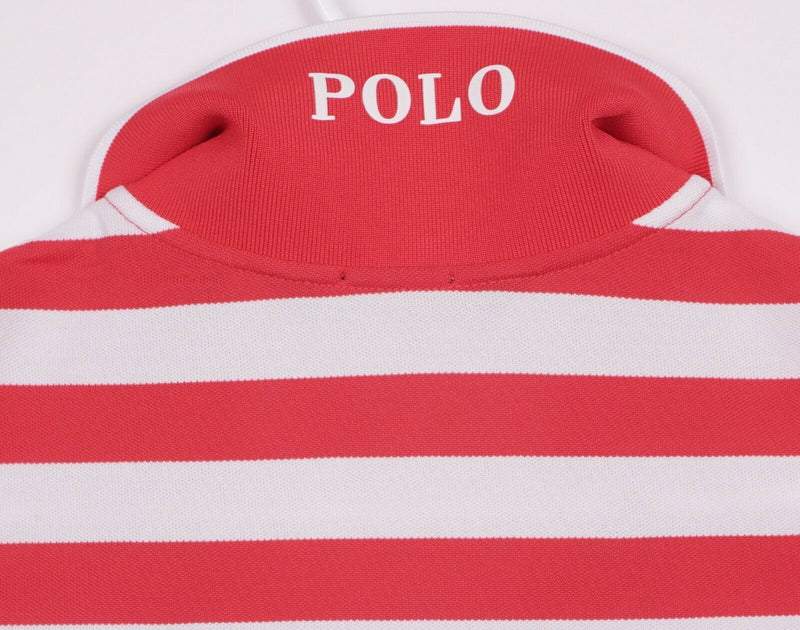 Polo Golf Ralph Lauren Men's 2XL Pro Fit Performance Red Striped Big Pony Shirt