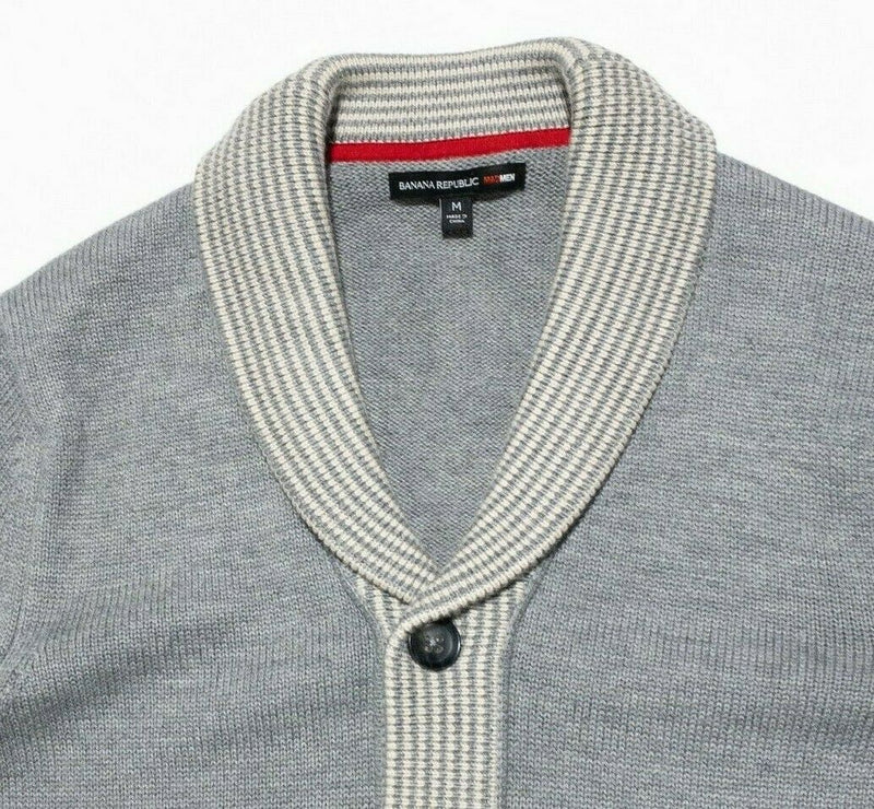 Banana Republic Mad Men Men's Medium Merino Wool Shawl Collar Cardigan Sweater