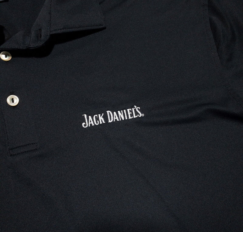 Jack Daniels Polo Shirt Men's Large Men's Peter Millar Summer Comfort Golf Black