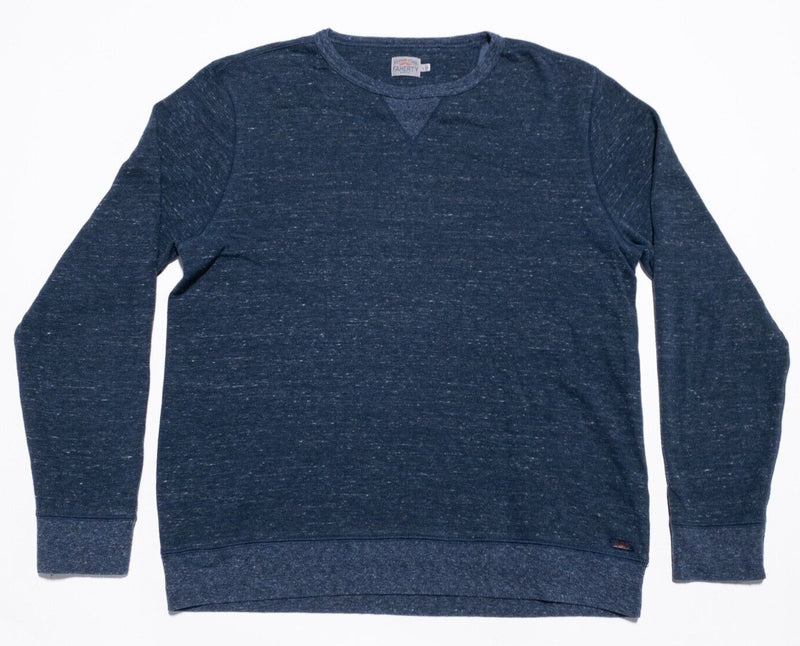 Faherty Sweater Men's Large Crewneck Sweatshirt Indigo Blue Long Sleeve Pullover