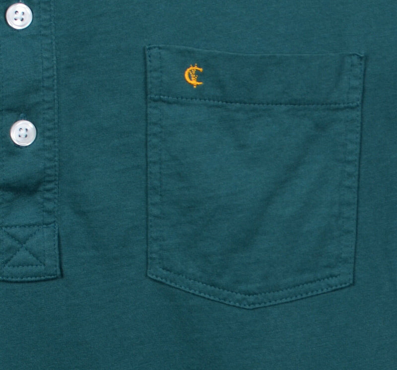 Criquet Men's Small Slim Fit Dark Green Golf Casual Pocket Polo Shirt