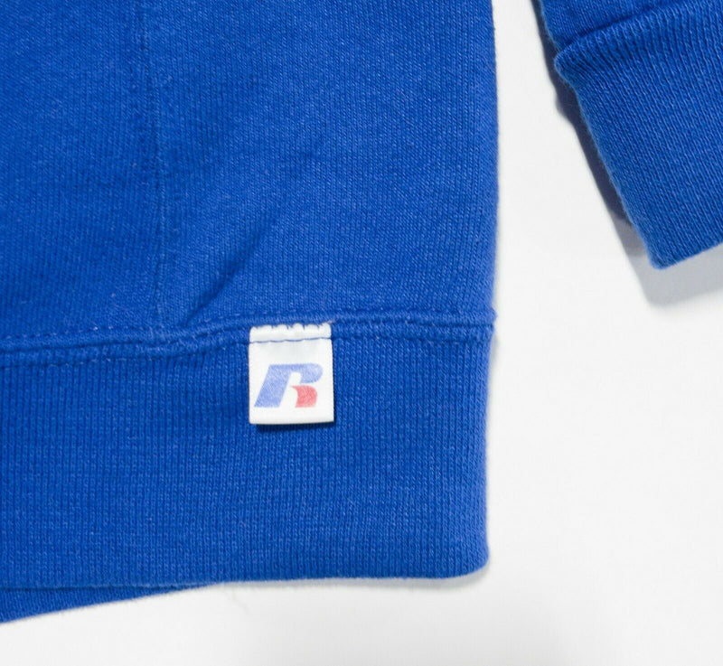 Kansas Jayhawks Men's XL Russell Athletic Blue Vintage Hooded Sweatshirt