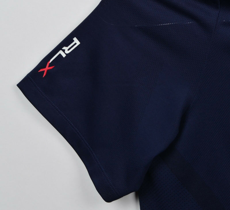 RLX Ralph Lauren Men's Sz 2XL? Team USA Navy Mesh Ryder Cup Golf Polo Shirt
