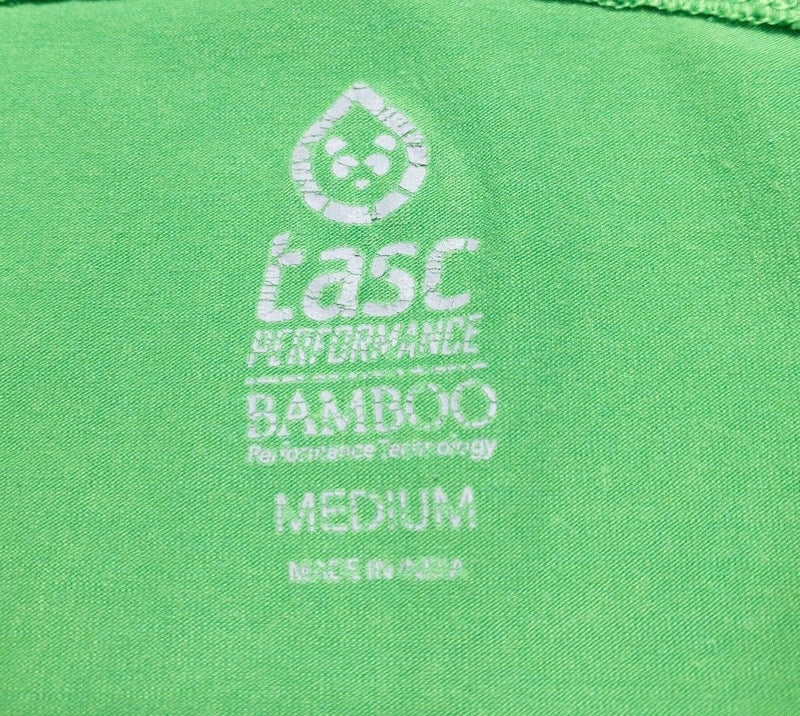 Tasc Performance Bamboo Shirt Medium Men's Polo Green Short Sleeve Stretch