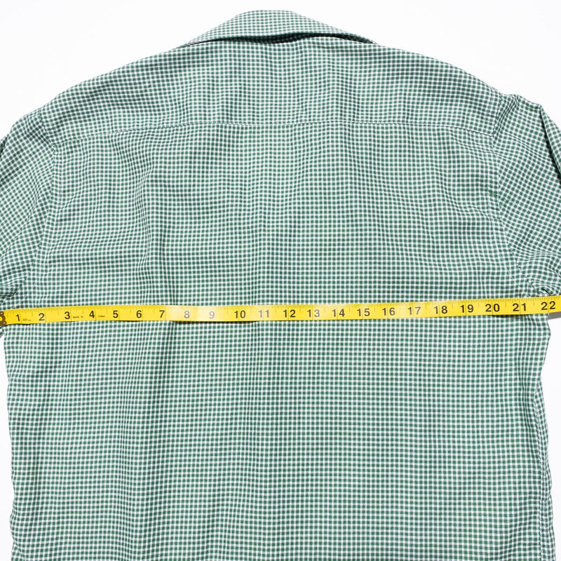 Suitsupply Dress Shirt Mens 16/41 Green Shepherd Check Spread Collar Long Sleeve