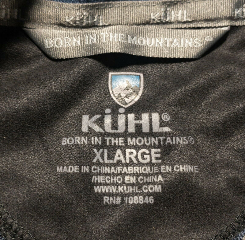 Kuhl Men's XL Ryzer 1/4 Zip Base Layer Outdoor Hiking Long Sleeve Blue Sweater