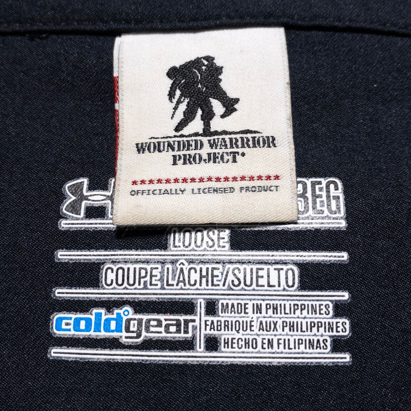 Under Armour Wounded Warrior Project Jacket Men's 3XL Pullover 1/4 Zip Black
