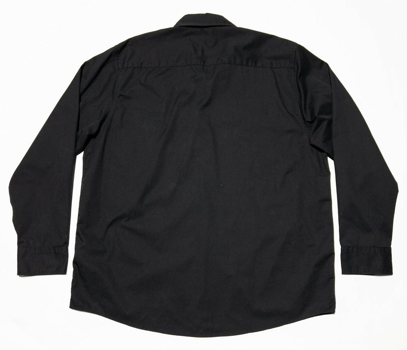 Dixxon Workforce Form & Function Button-Front Shirt D-Tech Solid Black Men's 2XL