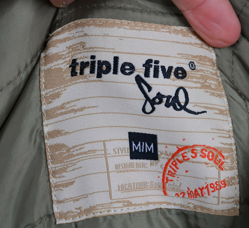 Triple Five Soul Men’s Medium Heather Gray Insulated Full Zip Hoodie Sweatshirt