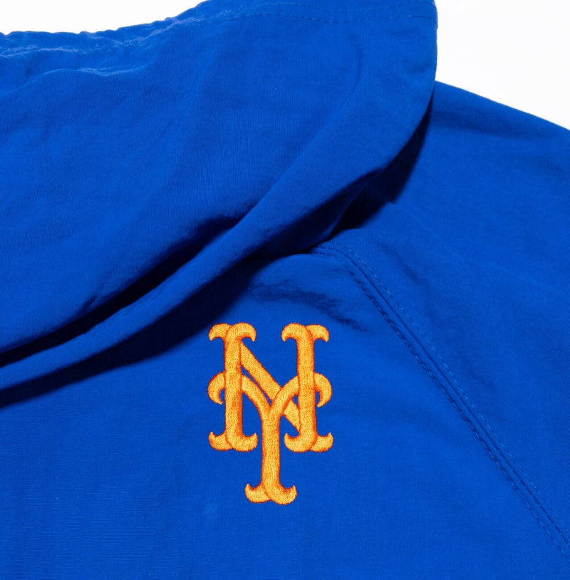 New York Mets Hoodie Men's Large Full Zip Majestic Dry Base Blue MLB Baseball