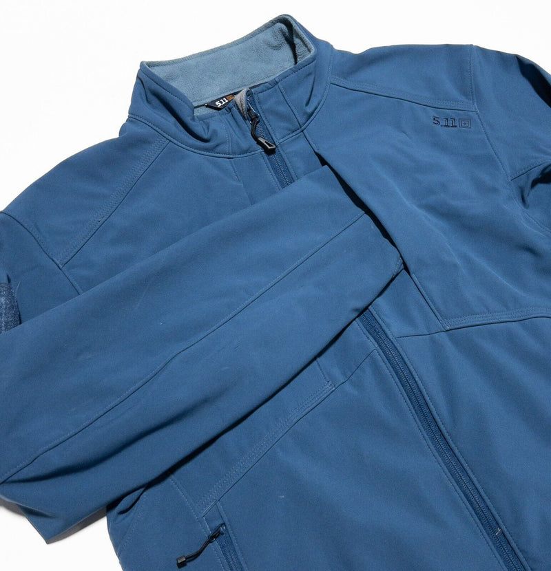 5.11 Tactical Jacket Mens Large Conceal Carry QuickDraw Soft Shell Full Zip Blue