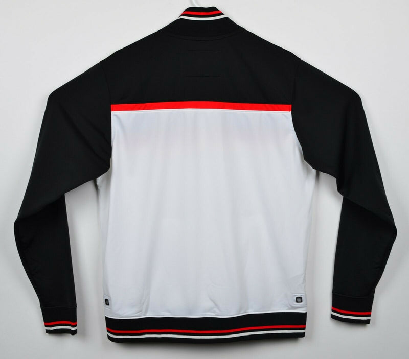 Bontrager Trek Men's Sz Medium Red Black White Bicycles Premium Track Jacket