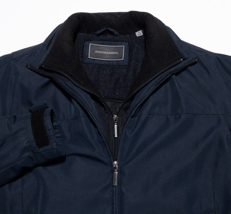 Johnston & Murphy Jacket Men's Small Double-Layer Quilt Lined Blue Insulated