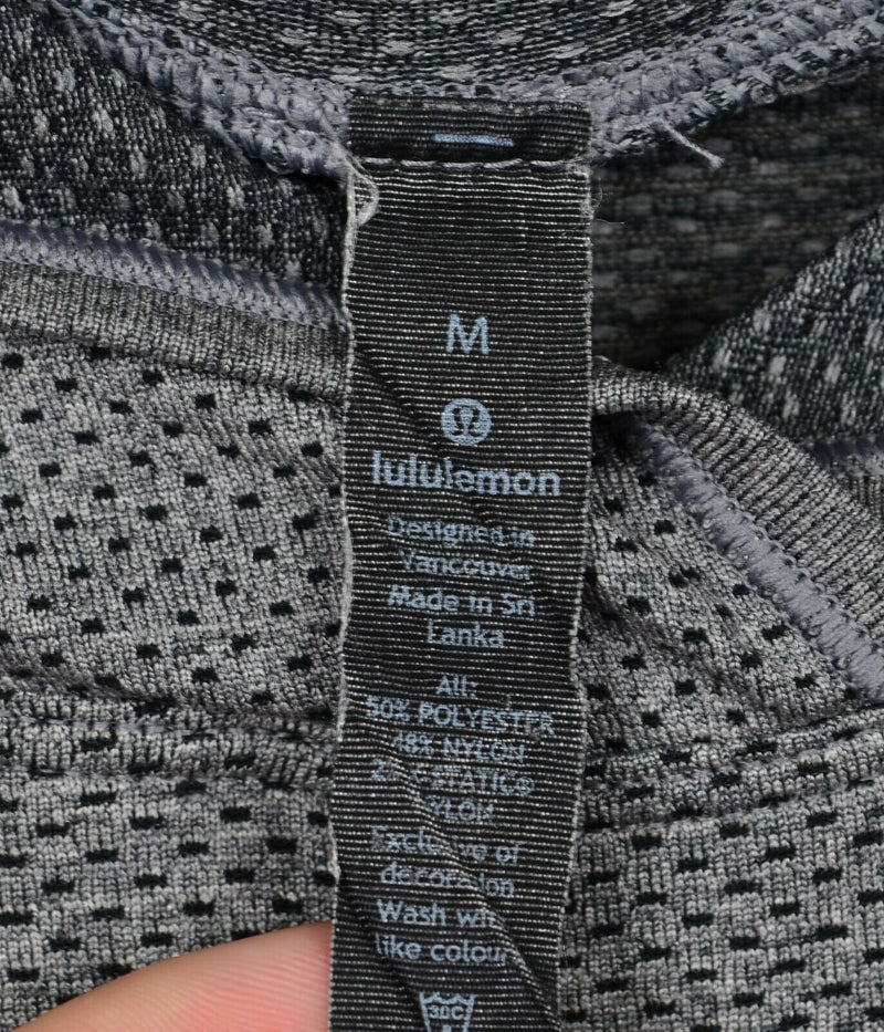 Lululemon Men's Medium Gray Mesh Pullover Lightweight Athleisure Hoodie HOLES