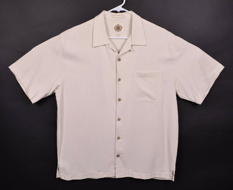 Paradise Collection Men's Medium 100% Silk Embroidered Mulligans & Martini Shirt