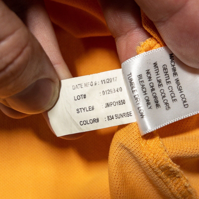 johnnie-O Medium Polo Shirt Mens Surfer Logo Preppy Solid Orange Short Sleeve