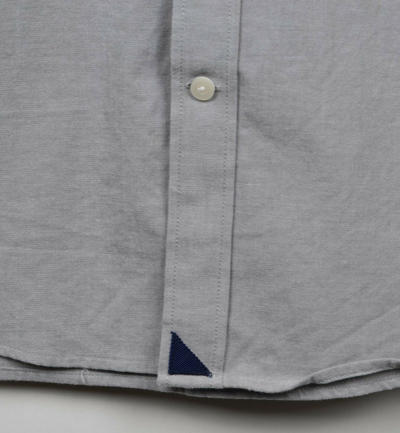 UNTUCKit Men's Sz Large Gray Button-Front Pocket Short Sleeve Shirt