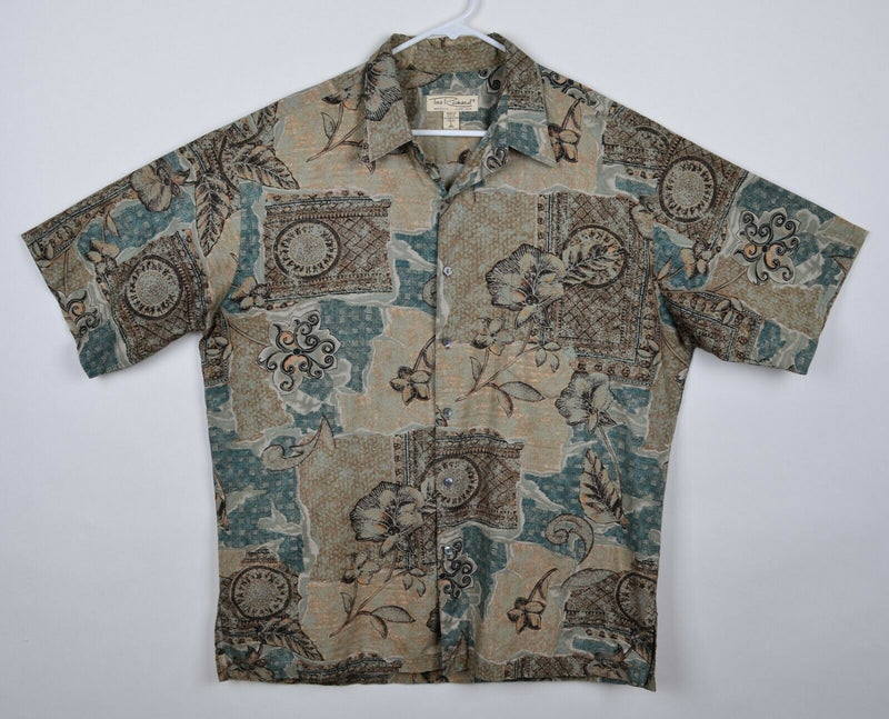 Tori Richard Men's Sz Large 100% Cotton Lawn Floral Hawaiian Aloha Shirt