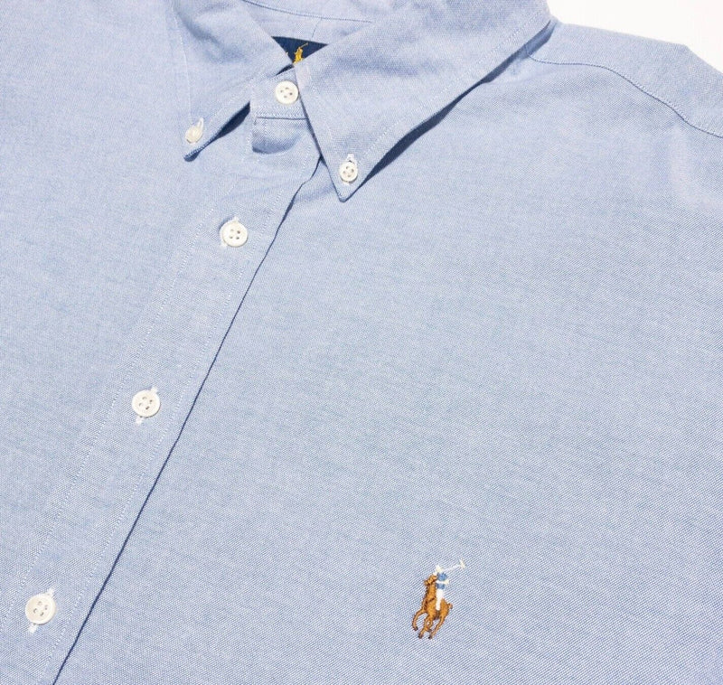 Polo Ralph Lauren 3XB Men's Long Sleeve Shirt Stretch Oxford Blue Button-Down