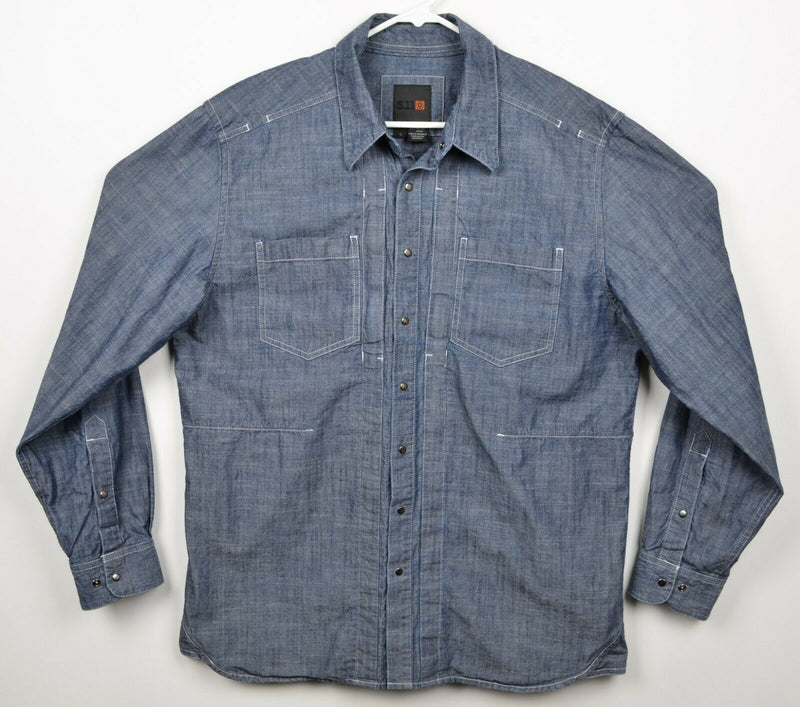 5.11 Tactical Series Men's Sz Large QuickDraw Snap Chambray Conceal Carry Shirt