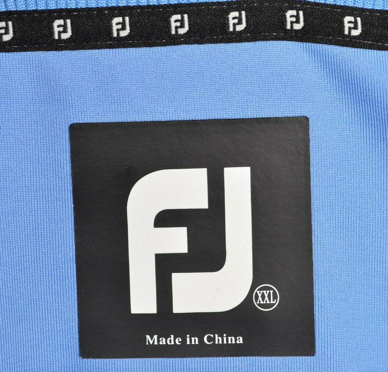 FootJoy Men's 2XL 1/4 Zip Blue Nylon Wicking Performance FJ Golf Jacket