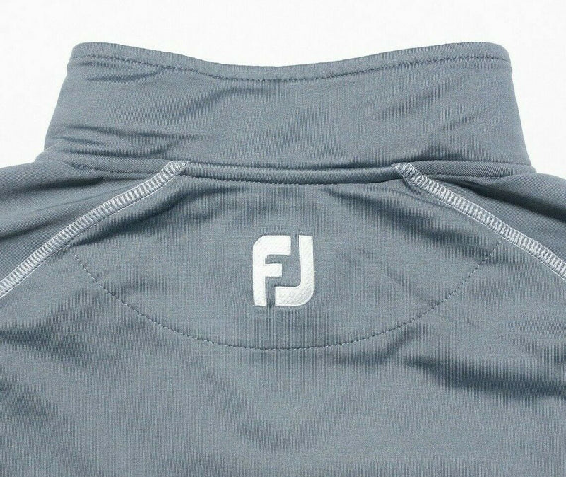 FootJoy Men's Medium Gray 1/4 Zip Nylon Wicking FJ Golf Lightweight Jacket