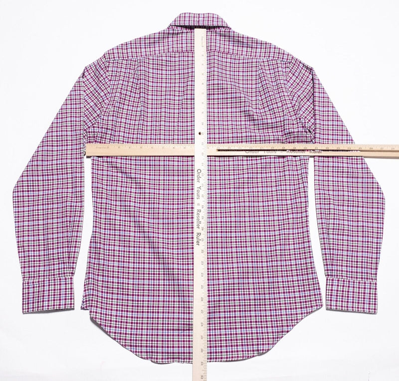 Polo Ralph Lauren Shirt Men's Medium Slim Fit Button-Up Pink/Purple Plaid Check