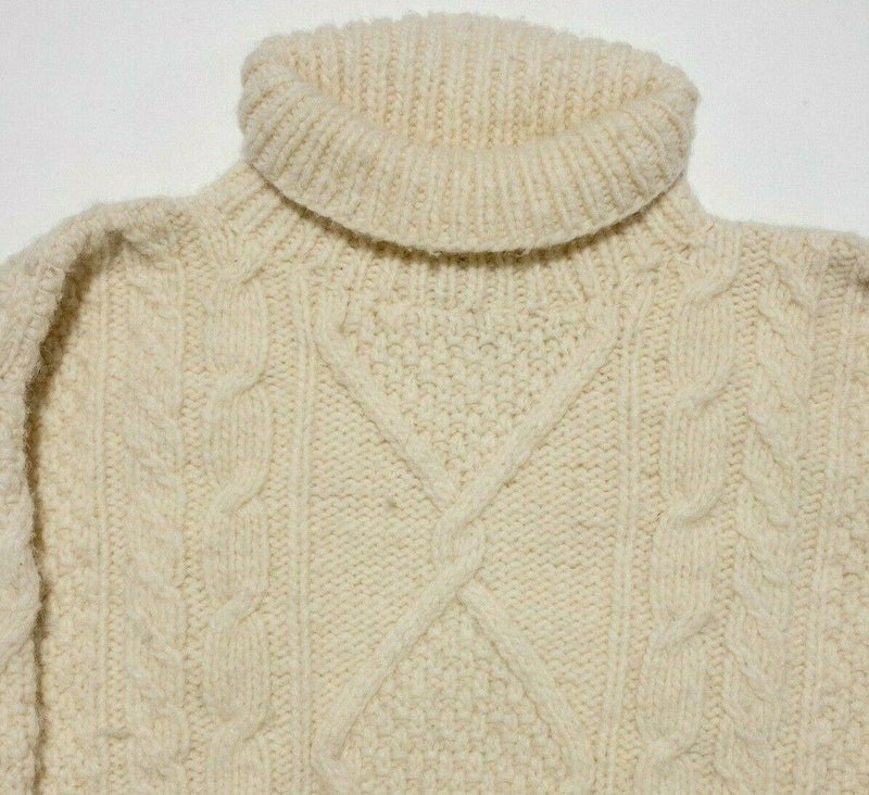 Bolivian Imports Adult Large/XL? 100% Wool Cable-Knit Turtleneck Sweater