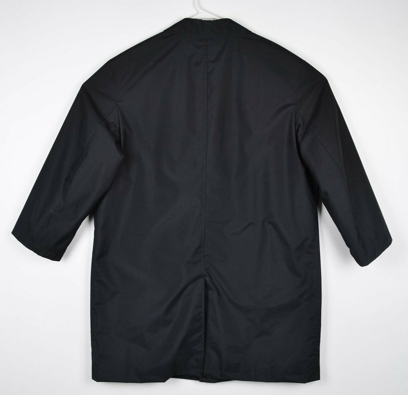 Burberry London Men's 46R Black Nova Check Lined Trench Coat