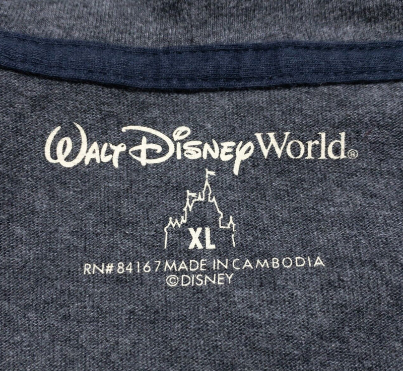 Walt Disney World Hoodie Adult XL Pullover Lightweight Mickey Mouse Gray