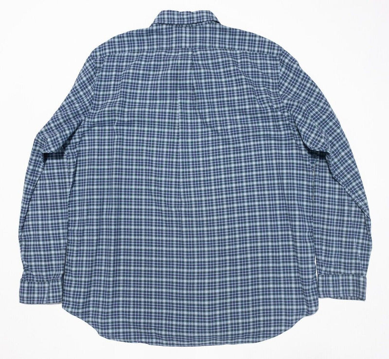 Polo Ralph Lauren XXL Shirt Men's Long Sleeve Blue Check Button-Down Pony Logo