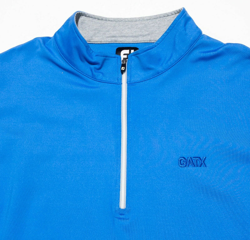 FootJoy Men's XL 1/4 Zip Solid Light Blue Pullover Nylon Wicking FJ Golf Vest