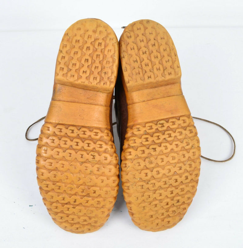 Vintage 1940s L.L. Bean Maine Hunting Shoes Men US 10? Leather Rubber Duck Boots