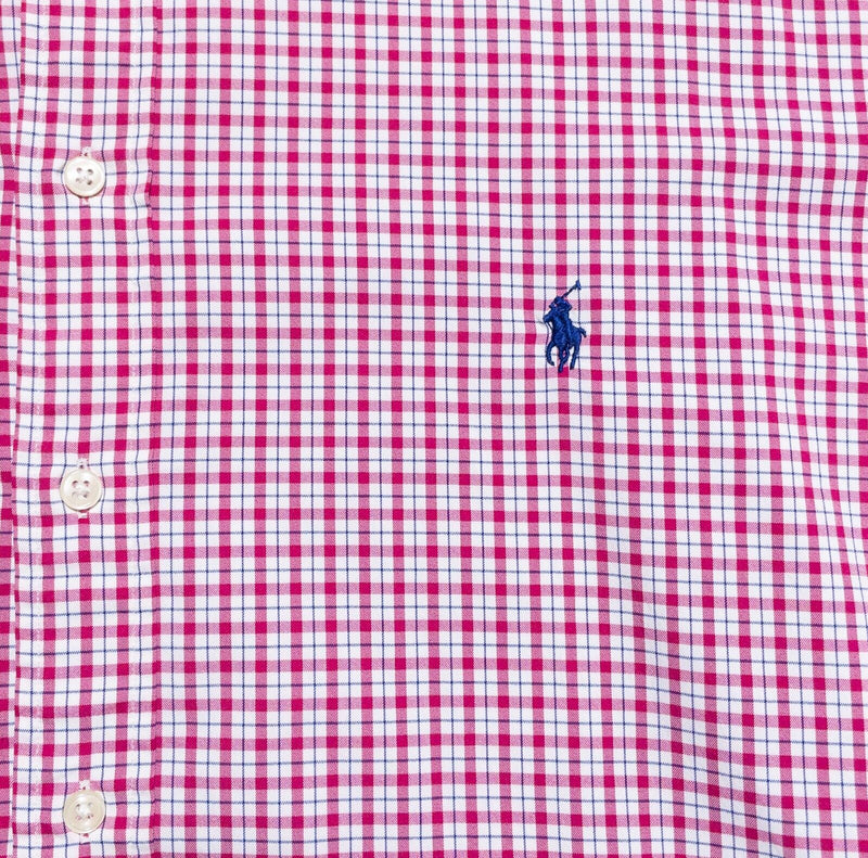 Polo Ralph Lauren Performance Shirt Men 2XLT Tall Nylon Wicking Button-Down Pink