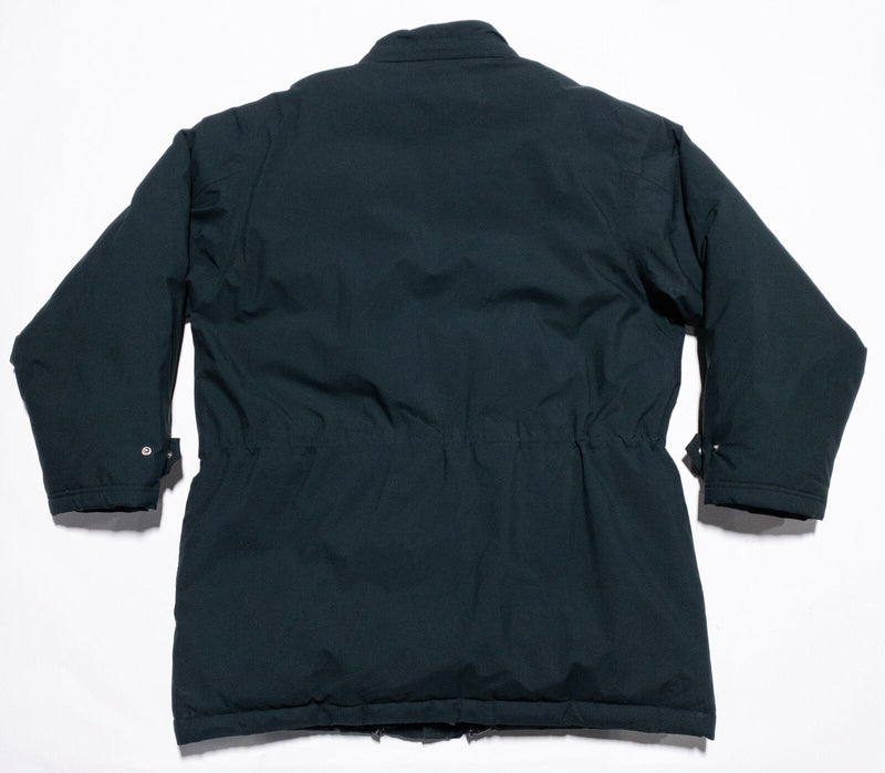 Lands End Goose Down Puffer Coat Men's Large Gore-Tex Vintage 90s Green Jacket