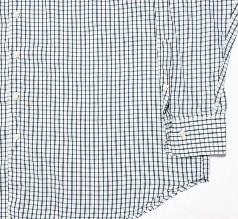 Peter Millar Crown Soft Shirt 2XL Mens Long Sleeve Cotton Silk Button-Down Green