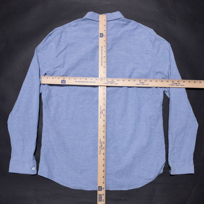 Lululemon Commission Shirt Men's Fits L/XL Oxford Stretch Blue Long Sleeve