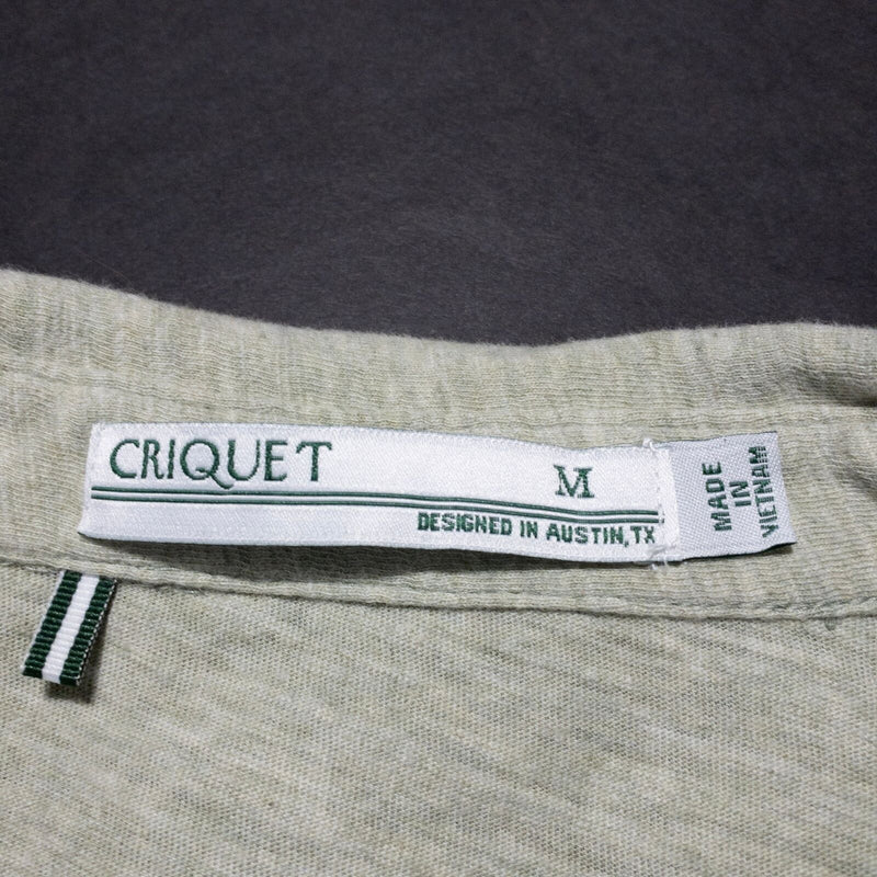 Criquet Polo Shirt Men's Medium Heather Light Green Pocket Casual Golf Soft