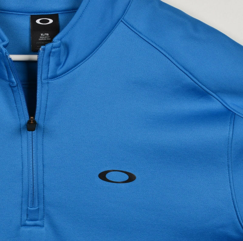 Oakley Men's XL Regular Fit 1/4 Zip Blue Pullover Activewear Lightweight Jacket