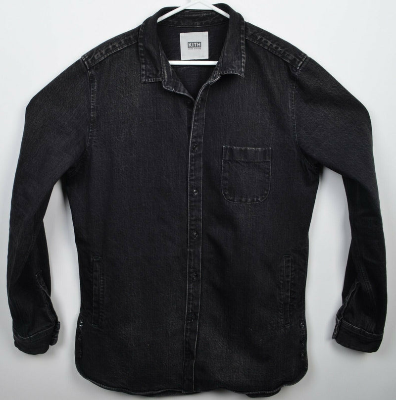Kith x Ones Stroke Tokyo Men's Large "Ginza" Japanese Selvedge Black Denim Shirt