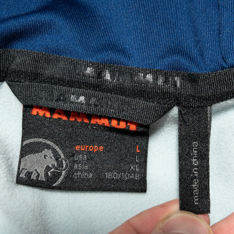 Mammut Borah Fleece Hoodie Polartec Thermal Pro Full Zip Jacket Blue Men's Large