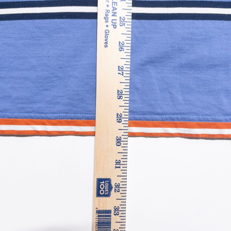 Bobby Jones Rugby Shirt Men's 2XL Blue Striped Long Sleeve Pima Cotton