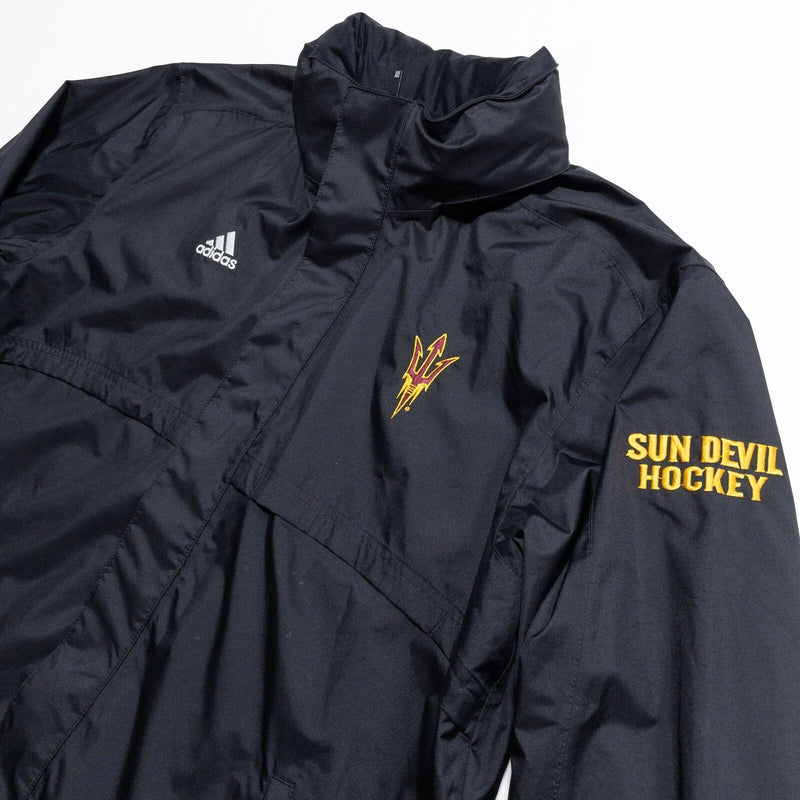 Arizona State Sun Devils Hockey Team Issue Jacket Men's Large Adidas Black ASU